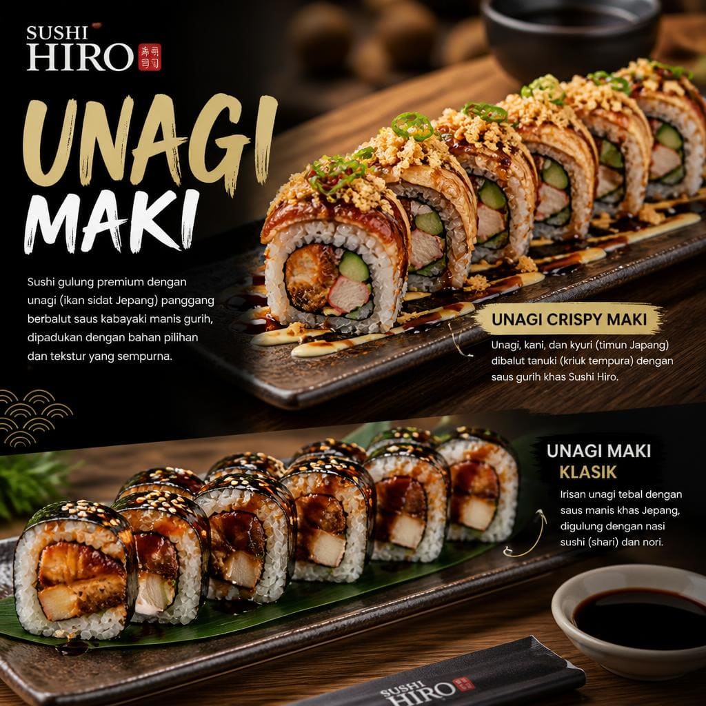 Unagi Maki Sushi Hiro menu maki unagi